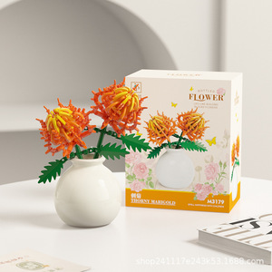 Trong Suốt Xây Dựng Khối DIY ABS Nhựa Đồ Chơi 40 Mảnh Quy Mô 1:1 Động Vật & Thiên Nhiên Chủ Đề Bảo Quản Hoa Hiển Thị Trường Hợp Quà Tặng - Product Image 3