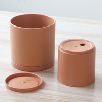 Bonsaï de maison et jardin Pot de plante cylindrique en plastique Simple et coloré