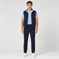 Ensemble Athleisure 3 Pièces Homme en Gros : Gilet Réversible, T-shirt en Coton Mercerisé et Pantalon Droit Élastique
