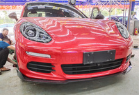 Pour les 14-16 anciennes Porsche Panamera 970 ont une jupe latérale à lèvre avant en fibre de carbone améliorée et un aileron arrière double aile arrière