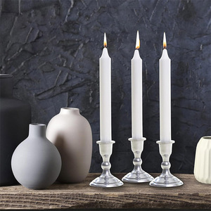 4 Hour Burn Time 5 Inch 40 Pack Unscented <strong>White</strong> Lighting Home Decor Dinner Unscented <strong>Taper</strong> <strong>Candles</strong> - Product Image 3