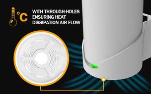 Bangcheer Wall Mount Cable Organizer Holder Easy Installation <strong>TP</strong>-<strong>Link</strong> <strong>Deco</strong> X68/<strong>XE75</strong>/<strong>XE75</strong> Pro AX5400 Mesh Wifi Compatible Plastic - Product Image 3