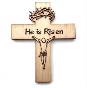 Croce Religiosa in Legno di Alta Qualità, Fatta a Mano, per Decorazione Casa e <span class=keywords><strong>Cucina</strong></span>, Ornamento da Appendere - Product Image 2