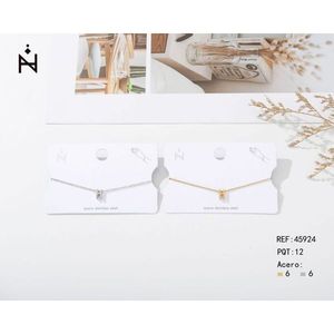 Pulsera de Acero Inoxidable con Letra H, Diseño Minimalista, Joyería para Mujer, Regalo, Accesorio de Moda - Product Image 1