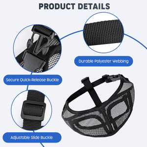 Nouvelle muselière pour chien Happy Custom, en plastique et polyester durables, respirante, en maille, réglable, douce, anti-morsure, anti-aboiement, tailles S/M/<span class=keywords><strong>L</strong></span> - Product Image 2