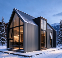 Maison Capsule Modulaire Préfabriquée à Deux Étages avec Vitrage Panoramique