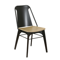 Chaises de salle à manger modernes et durables en métal et en bois pour café, restaurant, salon, utilisation en extérieur - Chaises de salle à manger commerciales en gros