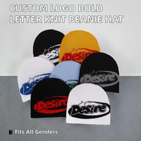 Gorro de Punto Personalizado con Logotipo, Estilo Y2K, 100% Acrílico, Unisex, para Adultos, para Clima Frío, Viajes, Uso Diario, Invierno