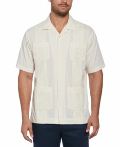 Camisas de <span class=keywords><strong>Guayabera</strong></span> de manga corta personalizadas para hombre, camisas de cuello cubano para hombre, fábrica de verano OEM - Product Image 3