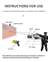 Jeu de tir au laser interactif mural personnalisable en intérieur, jeu de tir multijoueur avec point de visée laser