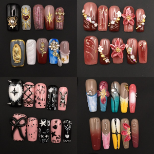 <span class=keywords><strong>Uñas</strong></span> acrílicas cuadradas medianas tipo ataúd, bonitas, a presión, 10 unidades, puntas francesas, <span class=keywords><strong>uñas</strong></span> artificiales al por mayor - Product Image 5