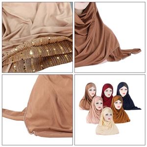Foulard élastique en soie de lait pour femmes musulmanes, hijab instantané pour femmes - Product Image 4