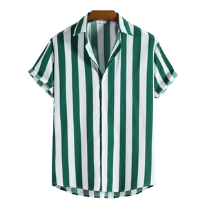 <span class=keywords><strong>Camisa</strong></span> <span class=keywords><strong>de</strong></span> <span class=keywords><strong>Hombre</strong></span> Casual <span class=keywords><strong>de</strong></span> Satén <span class=keywords><strong>de</strong></span> Poliéster, Delgada, <span class=keywords><strong>de</strong></span> <span class=keywords><strong>Manga</strong></span> <span class=keywords><strong>Corta</strong></span>, con Estampado a <span class=keywords><strong>Rayas</strong></span>, Estilo Clásico, Cuello Camisero, Tejida - Product Image 2