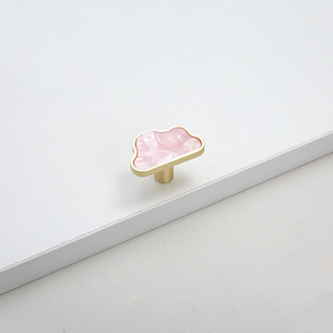Qiansi HK0517 Cloud Zinc Alloy Furniture Handle and <strong>Knob</strong> Pink Shell Kitchen Cabinet Handles Modern <strong>Door</strong> Pull for Wardrobe Drawer - Product Image 4