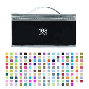 Set de 168 <span class=keywords><strong>Rotuladores</strong></span> Artísticos a Base de Alcohol con Doble Punta, Marcadores Permanentes para Colorear con Estuche de Lona - Product Image 2
