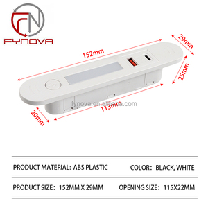 USB veilleuse bande d'alimentation 2A ABS matériel de charge connectivité pour chevet prise murale meuble armoire-UK US compatibilité - Product Image 6