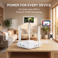 Nuevo Router WiFi 6 AX3000 para Toda la Casa, 5 Antenas de Alta Ganancia, Cobertura Mesh sin Interrupciones, Router Gigabit de Doble Banda para Casas Grandes