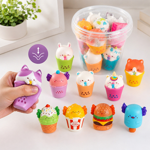 OEM Cute Fast Food Boba <b>Squishy</b> Bundle Slow Recovery PU Foam Stress Reliever Toys Birthday Giveaways for Boys Girls 5 to 7 Years - Product Image 6