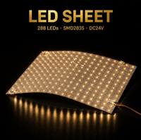 Feuille LED flexible haute luminosité 30W 100,67LM/W CRI90 SMD2835, découpée sur mesure en usine, pour rétroéclairage de marbre, feuilles LED rétroéclairées lumineuses ETL