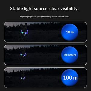 Correa y <span class=keywords><strong>Collar</strong></span> LED para Perro, Luminoso, Impermeable, Fácil de Limpiar, Recargable, Duradero, de Nailon, Ecológico, para Exteriores - Product Image 4