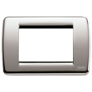 Cache-interrupteur mural Vimar Rondo 3M en nickel brossé 12,5x8,5 cm - Product Image 1