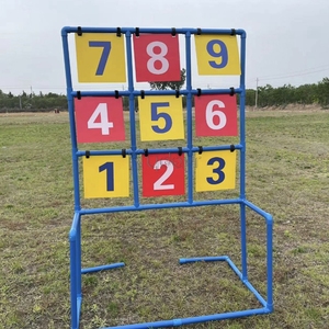 Accessoires d'activités de fête familiale en plein air : Ensemble de jeu de défi de tir et de lancer sur cible à neuf zones, avec disque volant, pour divertissement sportif - Product Image 6