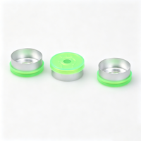 Bouchon à vis en aluminium de 20 mm, vente en gros, OEM, antidérapant, moleté, non rechargeable, bouchon à clapet, couvercle de bouteille cosmétique de haute qualité