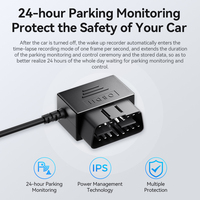 Kit de charge filaire AZDOME Super Mini OBD avec ports Type-C pour caméra embarquée BMW - Adaptateur d'alimentation 24 heures