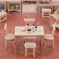 DIY Dollhouse Tiny Chair Miniature Bois Jouets Mini Meubles en Bois pour Enfants