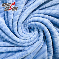 Kingcason Vente en gros de flanelle jacquard double face 100% polyester, douce, épaisse et moelleuse, personnalisable en couleur, pour vêtements, pyjamas, couvertures
