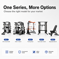 Machine Smith multi-stations pour la maison/usage commercial, banc de musculation, rack à squats, machine à fly, équipement de gym universel, matériau Q195, modèle J7022