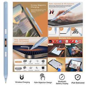 Stylus Apple Pencil 2 I-Pad Pens With Wireless Charging Palm Rejection Tilt Transparent Case