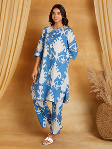 Nouvelle Collection : Ensembles en Coton 100% avec Imprimé Floral, Pantalon et Haut, Matériaux Recyclés, Style Ethnique pour la Saison Automne, Fournisseur Indien - Product Image 3