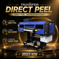 Imprimante UV DTF 60 cm, machine d'impression à jet d'encre UV LED pour étiquettes, vêtements, coques de téléphone et gobelets