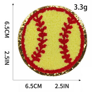 Patch en chenille personnalisé en forme de cœur, thème football/rugby, design pour le jour du match, petite taille, pour vêtements/chapeaux - Product Image 5
