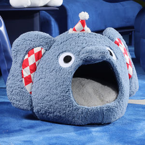 Modisch weich plüsch tierförmig waschbar Haustierbett Katze Höhle-Bett Haustier-Sofa-Bett Synfibrillen Faser-Haustiermatten - Product Image 2