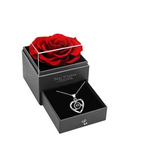 สร้อยคอรูปหัวใจสีแดงพร้อมกล่องของขวัญ-วันครบรอบวันวาเลนไทน์ของขวัญวันแม่สำหรับแม่และ<span class=keywords><strong>ภรรยา</strong></span> - Product Image 5