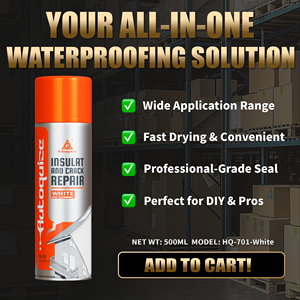 छत और पाइप की मरम्मत के लिए भारी शुल्क सफेद लचीला उच्च शक्ति इलास्टोमेरिक वाटरप्रूफ स्प्रे 500 मिलीलीटर एरोसोल सीलेंट - Product Image 6