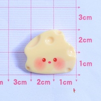 Breloques en résine au design populaire, style dessin animé, motif fromage mignon, pour la vente en gros, appliques en résine Kawaii, breloques en résine pour coques de téléphone et la décoration