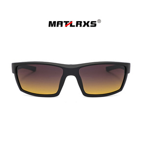 Matlrxs Lunettes de soleil polarisées pour hommes, rectangulaires, à monture complète, UV400, pour sports de plein air, conduite, 9506 - Product Image 5