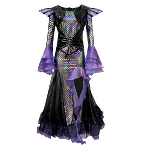 Costume de <span class=keywords><strong>sirène</strong></span> sombre d'Halloween 2026, maquillage de bal, cosplay de femme, robe longue de <span class=keywords><strong>sirène</strong></span>, tenue de performance, costume de jeu d'anime - Product Image 1