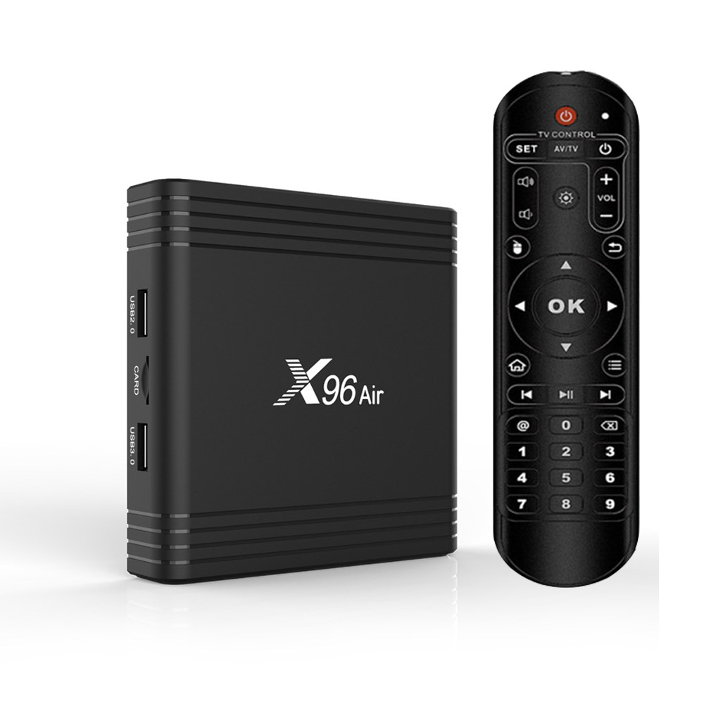 Boîtier décodeur externe TV X96 air Android 9.0, 2 go 16 go, 8K full HD, 2.4G, Wifi, bluetooth, lecteur multimédia, Internet, TV