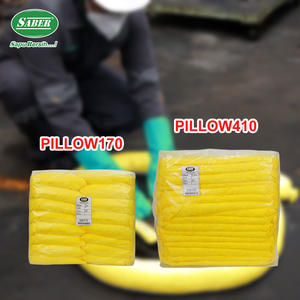 Hazmat ready SABER Chemical Absorbent <b>Small</b> <b>Pillow</b> 410 yellow chemical safe cleanup pads for warehouse and production line - Product Image 5