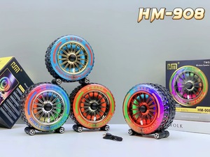 <strong>Design</strong> Colorful Wheel-Shaped Portable for <strong>Bluetooth</strong> Music <strong>Speaker</strong> New Release Wireless RGB Light for Cars Outdoor Funny Gifts - Product Image 3