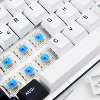 Black and White Keycaps 136 Keys PBT Custom Cherry Profile KeyCaps German Font keycap for Cherry MX Switch Mechanical keyboard