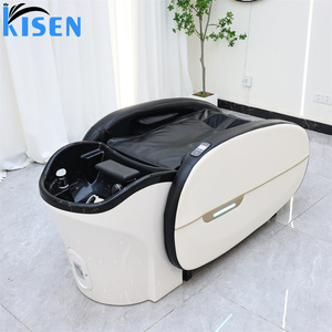 KISEN Cama de Lavado de Cabello Eléctrica para Salón, Terapia Capilar Spa, Masaje Tailandés, Mesa de Masaje, Cama de Champú de Belleza con LED - Product Image 6