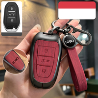 Étui pour clé de voiture en métal zincalloy, bois et cuir, accessoires, pochette pour clé pour Dongfeng Citroen DS6/DS5/DS5LS/DS3 et DS4