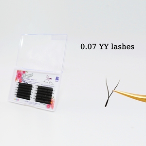 Lash Tech-extensiones de pestañas en forma de Yy color negro, hechas a mano, naturales, 8mm a 14mm, mezcla de tamaños, 10 Uds. - Product Image 2