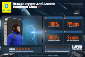 Blueo กระจกนิรภัยกันรอยขีดข่วนสำหรับ iPhone 17 PRO MAX หน้าจอคริสตัล<span class=keywords><strong>7</strong></span>แบบ ulrta-strong - Product Image 4