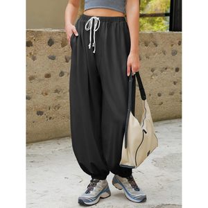 Pantalon Harem Baggy Personnalisé pour Femme, Taille Élastique avec Cordon de Serrage, Ample, pour Entraînement, avec Poches - Product Image 4